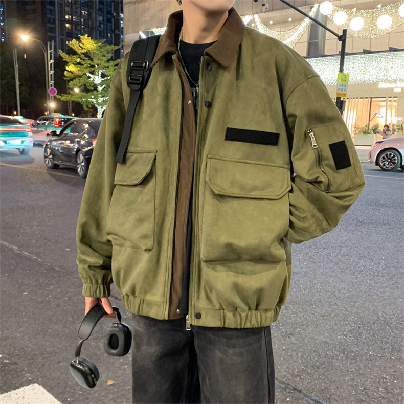 春款现货复古休闲工装夹克男士翻领宽松外套JK02656-P78,男装夹克,星座308B-2