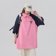 粉红配藏青