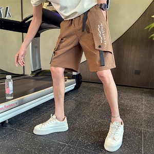 社会小伙夏季男士潮牌短裤时尚潮流冰丝5分裤C208-6705特P35控59图片