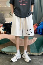 HD74190-P22华夫格短裤男大码宽松五分裤男直筒中裤，男装休闲裤，电商A040