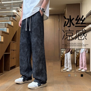 ！2026夏季男士冰丝垂感休闲裤脏脏直筒裤WK2093特P35空69