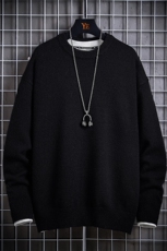 1日系中性情侣宽松潮流大码M-5XL纯色毛衣男外套7979P45加绒P55，男装针织衫/毛衣，星座226-2