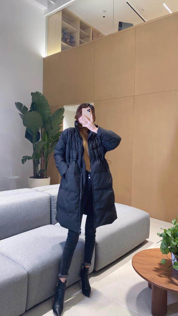 90绒领子编制羽绒服，女装羽绒服，米壹
