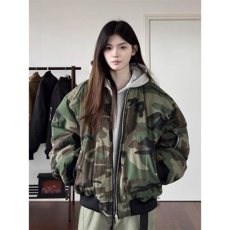 【有货】双面穿bomber夹克飞行员棉服外套 MY9023 特P100图片