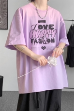夏季内景纯棉港风休闲短袖T恤男潮牌宽松打底衫DT9743/P25，男装T恤，电商B316