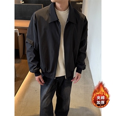 美式高街百搭纯色棉服男加绒加厚设计感上衣5D1180-TP5598，男装棉衣，电商A102