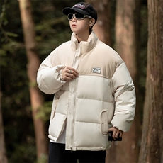 立领棉服字母冬季棉袄冬季灯芯绒棉衣男加厚拼接A266-WMY8623-P75，男装棉衣，电商A266