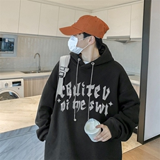 美式复古冬季潮牌潮烫钻情侣卫衣连帽hiphop高街外套W2414-P34，男装卫衣，星座512-2