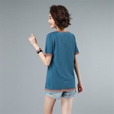 2021新款大码女装宽松显瘦短袖T恤夏季时尚百搭上衣，女装大码女装，秋牧寒烟