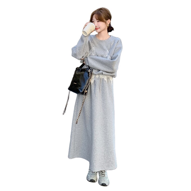 新品蕾丝卫衣套装半身裙6911-P165-K228,女装套装/套裙,2C317