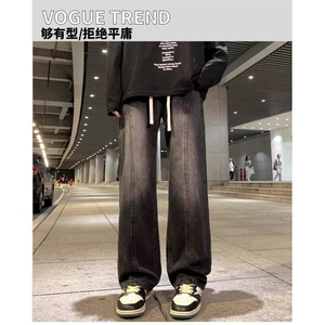 1506/Q99080/P43港风潮男夏季新款嘻哈ins潮高街潮流痞帅长裤图片