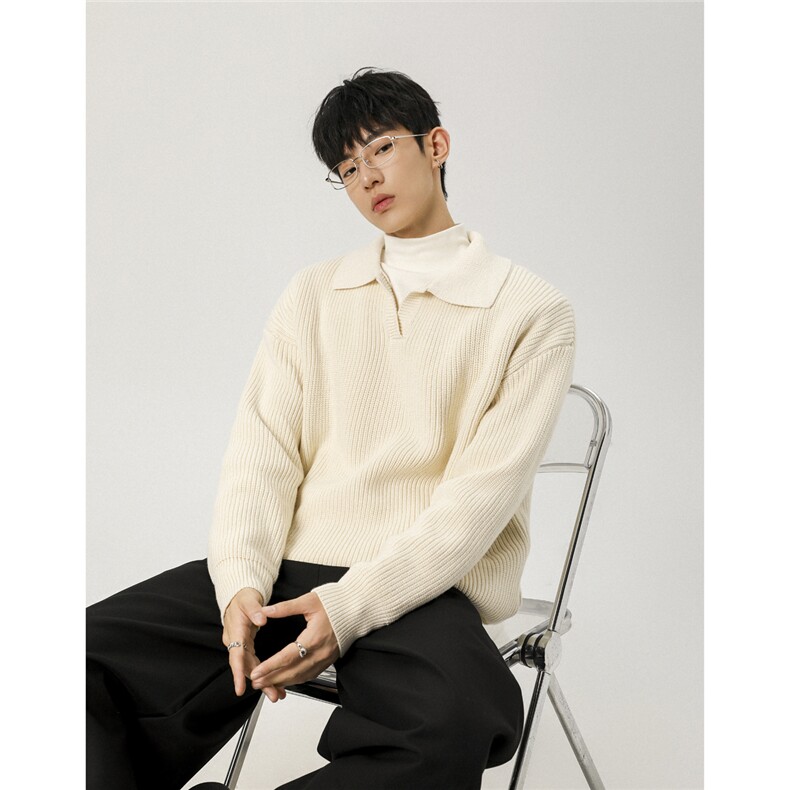 秋季700克新款老钱风翻领针织衫毛衣男款MY5003-特批48控88，男装针织衫/毛衣，电商A072