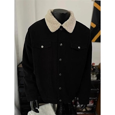 现货加绒牛仔棉服男冬季棉衣外套羊羔绒翻领夹克毛领MY1089-P110，男装夹克，星座1103-3