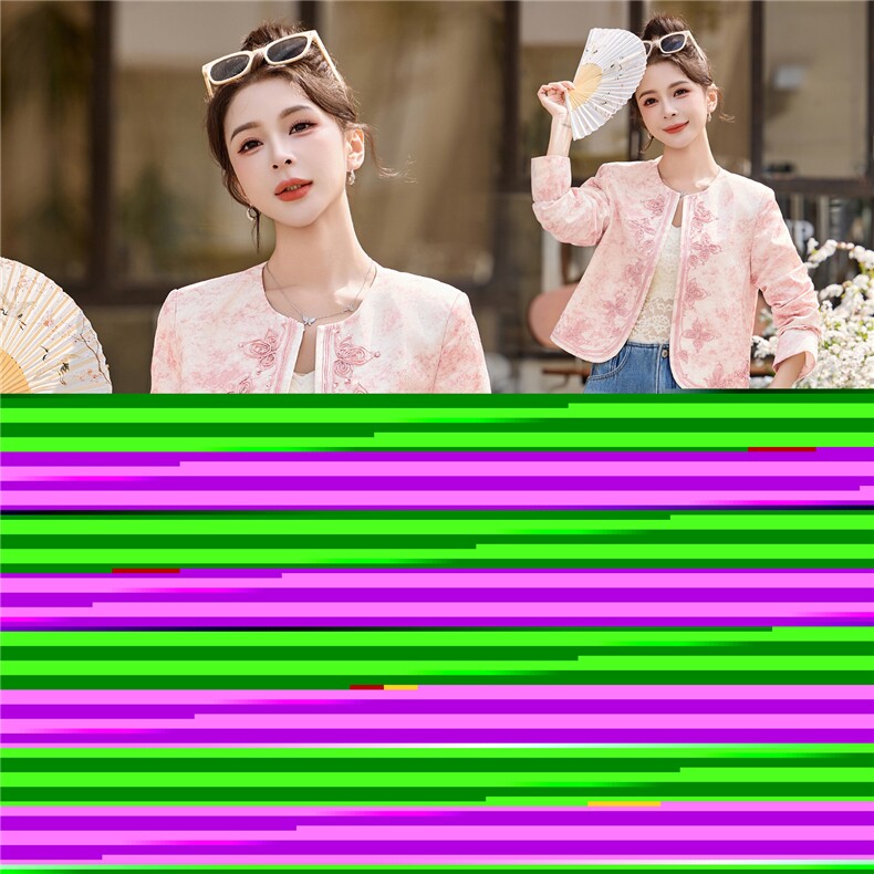 现货现货2026年春季新中式重工刺绣外套，女装短外套，艾仟回(原伊仟回)