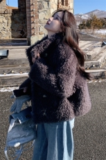 现货法式温柔小香风羊羔毛短外套女气质2C206-L59-P215-K318，女装棉衣/棉服，2C206