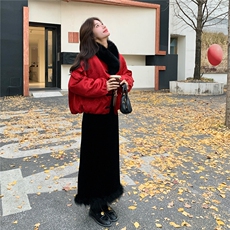老标90风羽绒服套装配真毛领W635-外套P335-K488-套装P395-K588，女装羽绒服，2C209
