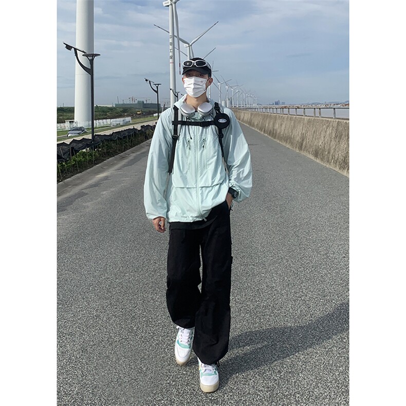 B221美式ins街头hiphop宽松工装休闲裤子LK23122-P65控88,男装休闲裤,电商B221