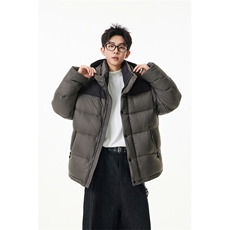 90%绒新标有报告连帽撞色韩版宽松羽绒服外套Y990/370现货，男装羽绒服，星座202