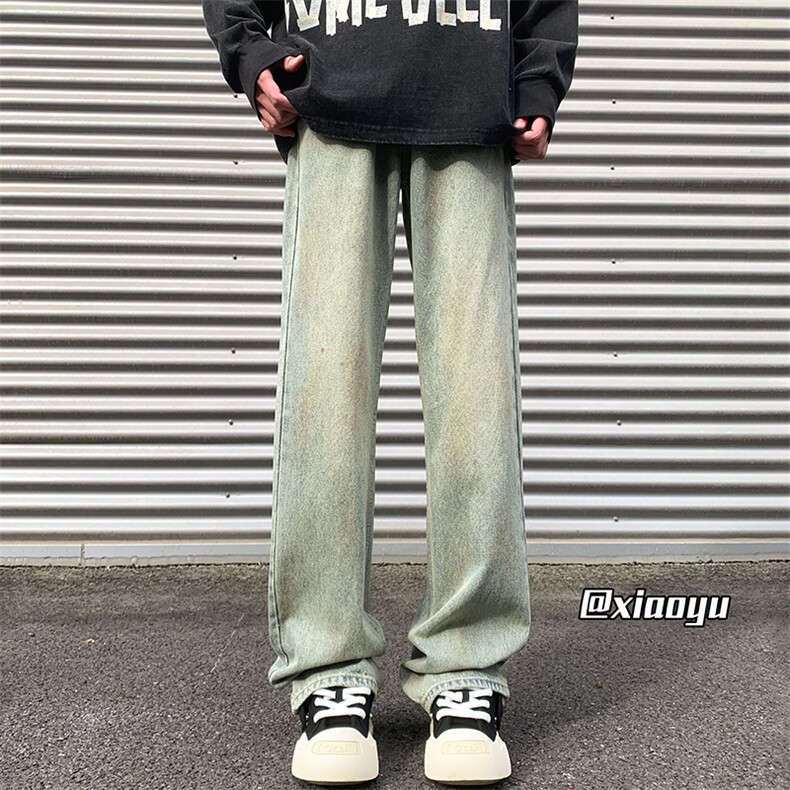 XZ616春季新款复古弯刀设计感牛仔裤休闲长裤TY2407P65控78,男装牛仔裤,星座512A（原616）