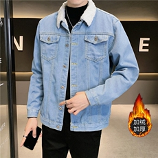 JK617J-p68M-5XL控108现货羊羔绒加绒牛仔外套男绣花夹克CITYBOY，男装工装外套，星座103A