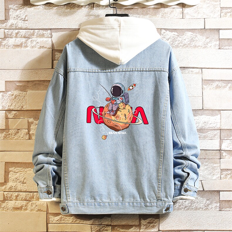 牛仔夹克男大码牛仔外套男茄克NJ77287-P60，男装工装外套，电商A040A