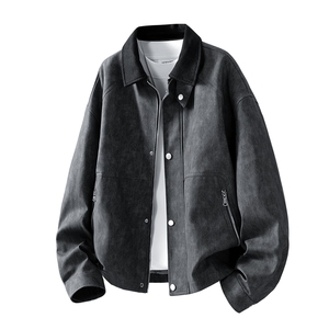 美式重磅蛇纹皮衣夹克男复古外套潮SY8808-特P81控168大码4-8XL+5图片