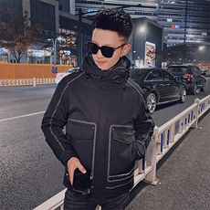 连帽加厚工装羽绒服立体贴袋百搭休闲外套C208-5136-特P155控228，男装羽绒服，电商C208
