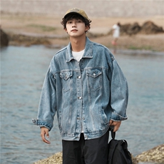 2026款抖音品质牛仔夹克宽松韩版工装潮流水洗外套N991/P98，男装夹克，星座202
