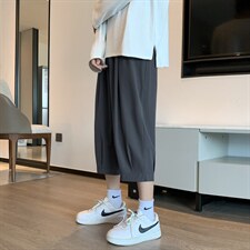 裤子男潮流2023新款春夏季薄款冰丝运动七分休闲裤  2077-特批20图片