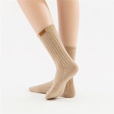 2025年秋季时尚百搭通勤简约休闲宽条中长袜，袜子，丽靓一衫