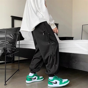 休闲裤男hiphop宽松束脚卫裤KT12P32图片