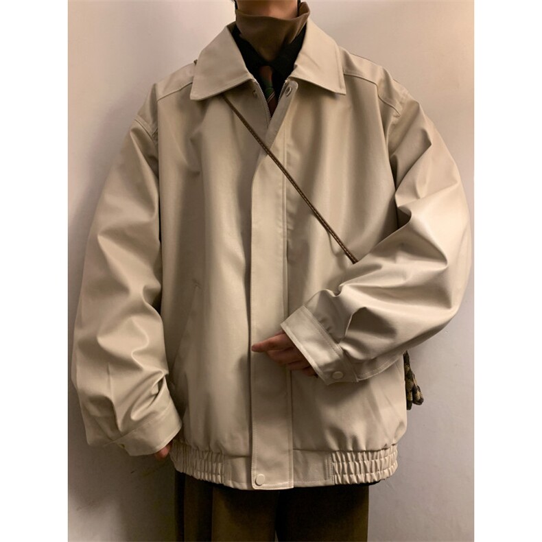 潮流宽松美式复古机车皮衣PU皮夹克外套P7806-P70【特价】,男装夹克,电商A007