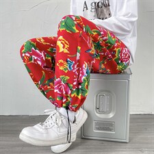 CK203新款东北大花民族特色风休闲哈伦运动裤束脚九分裤炸街，男装休闲裤，星座115A(原星座507）