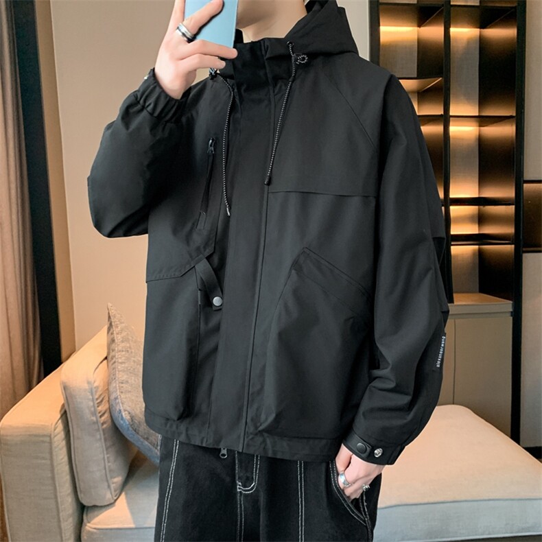 夹克外套男冲锋衣春秋季短款登山男士休闲工装轻户外JK136-P88,男装夹克,星座308B-2
