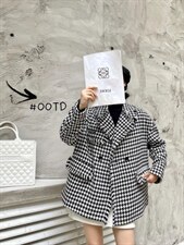 冬季新款洋气不挑人好搭配千鸟格外套，其它，QIANCHEN 谦晨