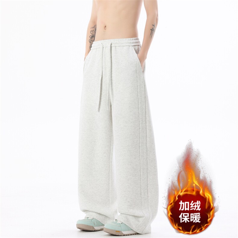 秋冬加绒休闲裤男宽松直筒裤弯刀裤K274-P45加绒P55控78加绒控88,男装卫衣,星座209-2