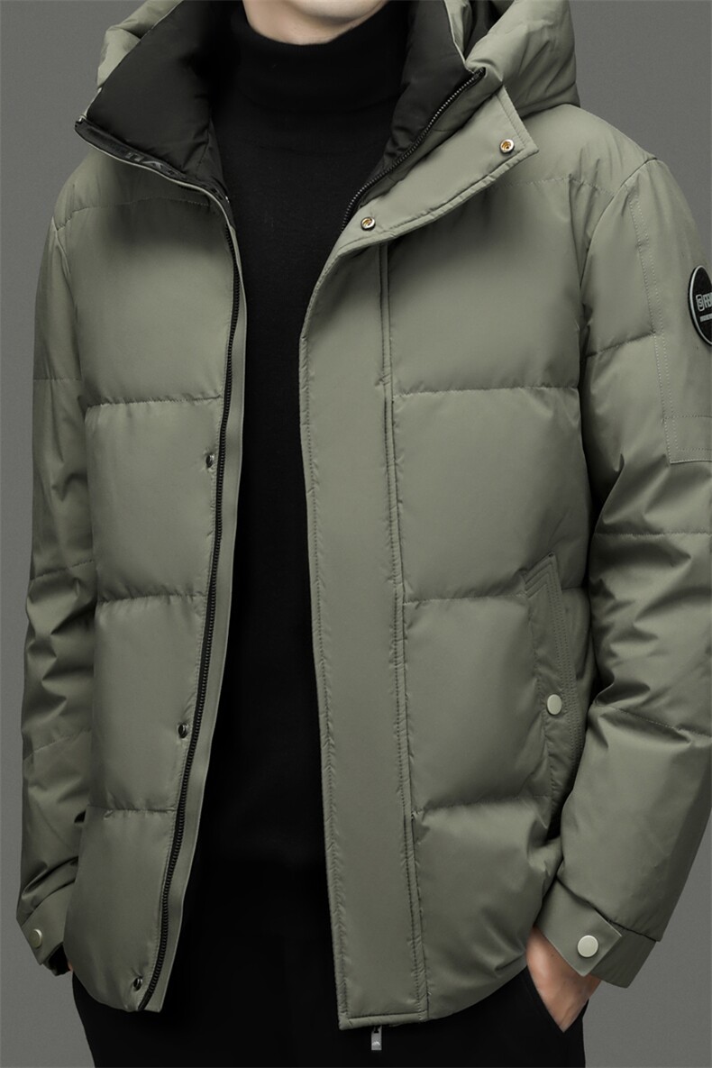 中年男士连帽加厚保暖羽绒服冬季新款男士商务休闲鹅绒羽绒服,男装羽绒服,电商B212（原钱塘6029）