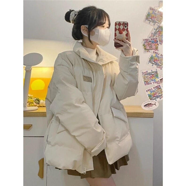 棉衣棉服女2025年新款奶系羽绒棉小众设计感温柔风加厚面包服外套,男装棉衣,星座506A
