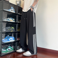 ！2026夏季新款男士冰丝长裤织带运动直筒裤WK2095特P28控69，男装休闲裤，电商B220