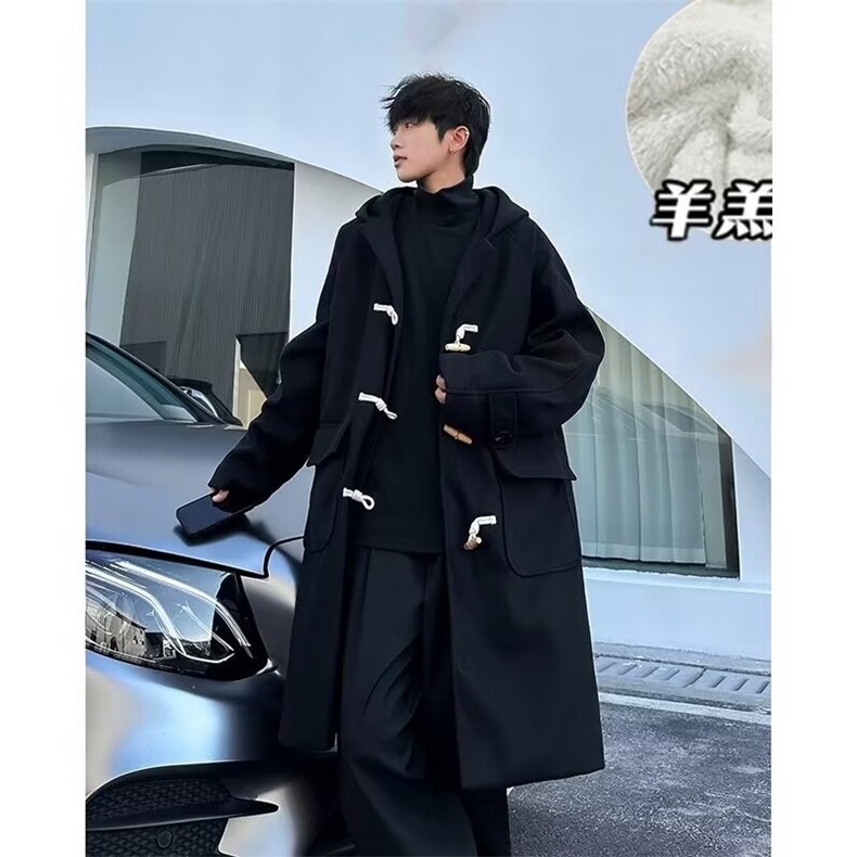 秋冬季加厚保暖毛呢大衣男韩系痞帅高级感N1184-P106，男装毛呢大衣，星座1109-3