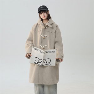 N906P158高端毛呢外套秋冬高级感学院风复古时尚氛围感长款大衣,男装毛呢大衣,电商A170