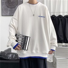 圆领简约卫衣男ins潮牌春秋hiphop日系情侣宽松高街上衣T719-P35，男装卫衣，星座512-4
