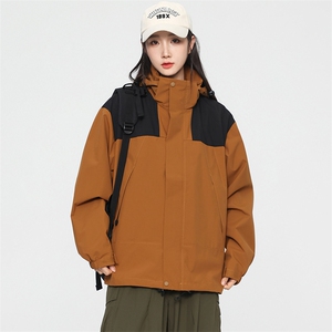 2025秋季户外三防冲锋衣夹克男女同款连帽防风登山外套23657-P30图片
