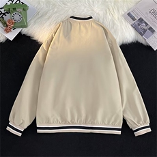 棒球服夹克男韩版潮流字母刺绣拼色2023秋冬新款ins外套W5261-P50，男装夹克，星座412-3