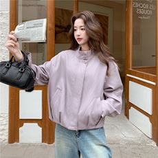 【现货】水洗皮春装短款皮衣外套2C327-6605P140控228，女装皮衣，2C327