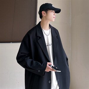 秋季小西装西服外套男ins上衣英伦单西宽松休闲A071-X06-P85，男装西服，电商A071