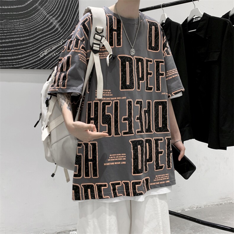 特P20控39高品质夏季新款复古纯棉印花圆领短袖T恤TC02,男装T恤,电商B370
