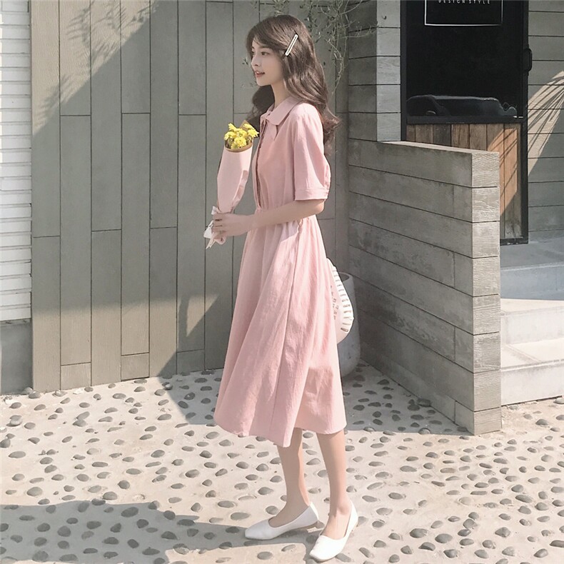 大货2020夏装新款森女衬衫裙浙宝012-Q530，女装连衣裙，金十上