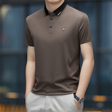 中年休闲男装翻领半袖T恤衫2023夏季新款男士polo衫薄款休闲上衣，男装Polo衫，电商B212（原钱塘6029）