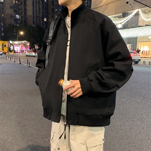 双拉链飞行夹克男美式立领外套春季新款户外冲锋衣潮JK02625-P73